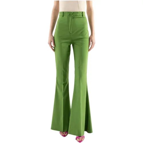 H214-Bipn-Ctn Flared Trousers , female, Sizes: S, XS - Hebe Studio - Modalova