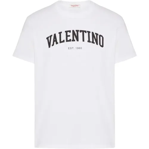 Logo Print T-Shirt in , male, Sizes: S, XL, 2XL - Valentino - Modalova