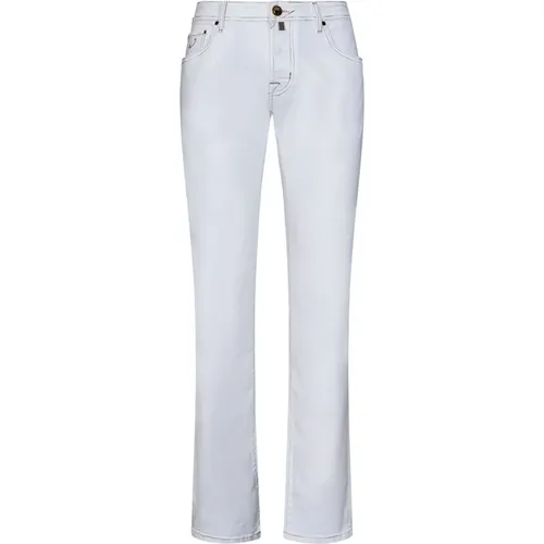 Slim Fit Jeans with Naples Print , male, Sizes: W40, W32, W36, W31, W30, W35, W28, W34, W29, W33 - Jacob Cohën - Modalova
