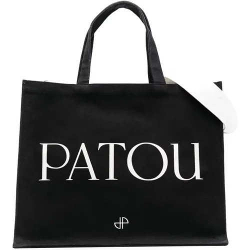 Schwarze Logo-Print Tote Tasche - Patou - Modalova