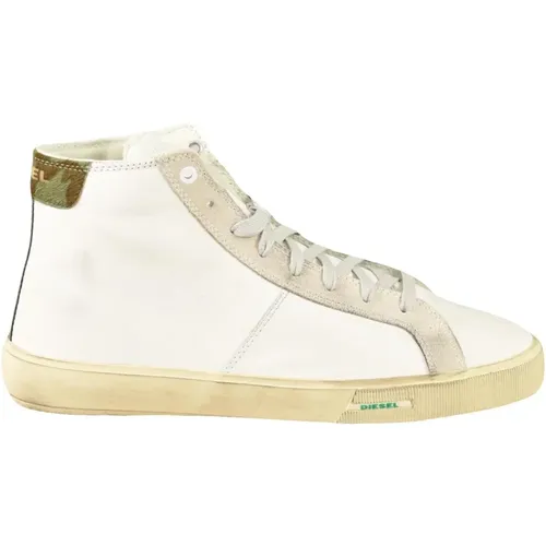 Leather Sneakers with Rubber Sole , male, Sizes: 10 UK - Diesel - Modalova