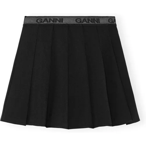 Pleated Mini Skirt , female, Sizes: L - Ganni - Modalova