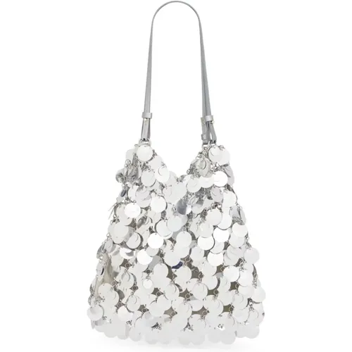 Sparkle Discs Silver Bag , female, Sizes: ONE SIZE - Paco Rabanne - Modalova