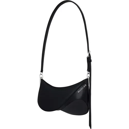 Spiral Curve Small Leather Bag , female, Sizes: ONE SIZE - Mugler - Modalova