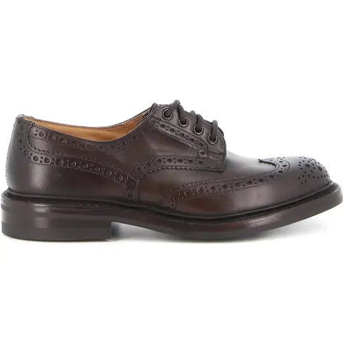 Brauner Leder Brogue Derby , Herren, Größe: 43 EU - Tricker's - Modalova