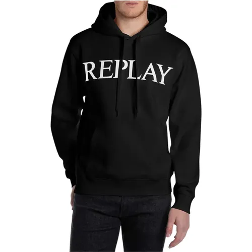 Kapuzenpullover , Herren, Größe: 2XL - Replay - Modalova