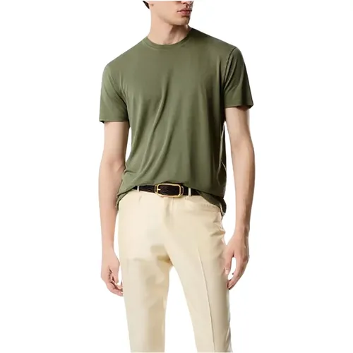 Mens T-Shirt in Lyocell Cotton , male, Sizes: M, XL, 2XL, L - Tom Ford - Modalova