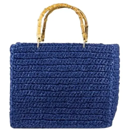 Women`s Bags Shopper Blu Ss23 , female, Sizes: ONE SIZE - Chica London - Modalova