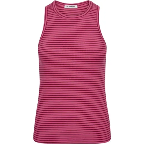 Stripe Rib Top , female, Sizes: L, S, M - Co'Couture - Modalova