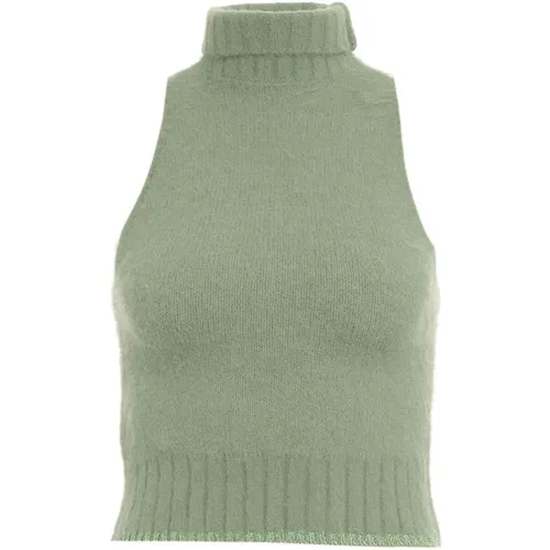 Glitzer Rollkragen Stricktop , Damen, Größe: M - pinko - Modalova