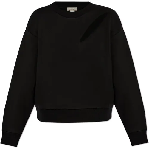 Sweatshirt mit Logo , Damen, Größe: 2XS - alexander mcqueen - Modalova