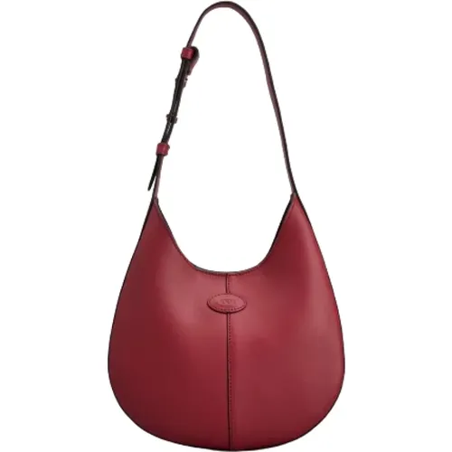 Cherry Leather Hobo Bag , female, Sizes: ONE SIZE - TOD'S - Modalova