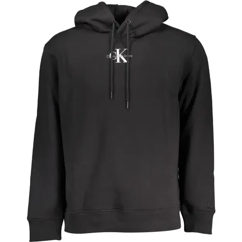 Hooded Sweatshirt Embroidered Print , male, Sizes: 2XL, L, M, S, XL - Calvin Klein - Modalova