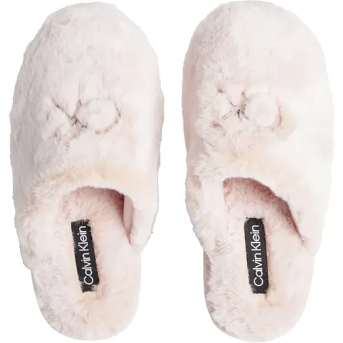 Fur Slipper Mule Sandals , female, Sizes: 3 UK - Calvin Klein - Modalova