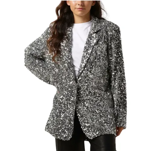 Glitter Velvet Blazer , Damen, Größe: L - Notre-v - Modalova