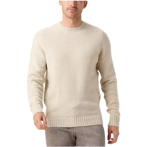 Beiger Strickpullover mit Rundhalsausschnitt , Herren, Größe: S - Profuomo - Modalova