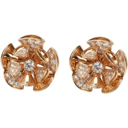 Pre-owned Rose Gold earrings , female, Sizes: ONE SIZE - Bvlgari Vintage - Modalova