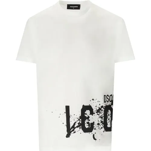 Icon Splash Cool FIT T-Shirt , male, Sizes: 2XL, 3XL - Dsquared2 - Modalova