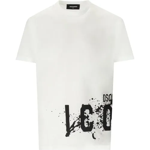 Icon Splash Cool FIT T-Shirt , male, Sizes: 2XL, XL, L, S - Dsquared2 - Modalova