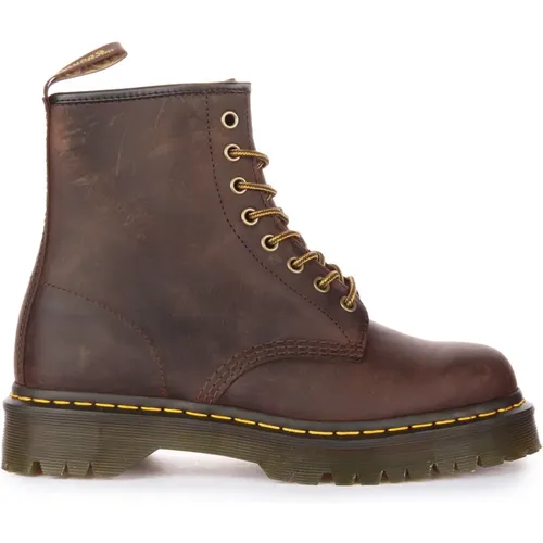Dark Greasy Leather Boots , male, Sizes: 12 UK, 8 UK, 11 UK, 10 UK, 9 UK, 7 UK - Dr. Martens - Modalova