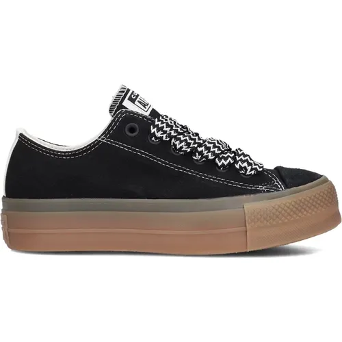 Schwarze Plateau-Sneaker Chuck Taylor Stil , Damen, Größe: 37 EU - Converse - Modalova