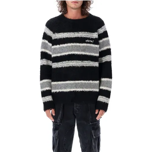 Striped Knit Crewneck Sweater , male, Sizes: M - Nahmias - Modalova