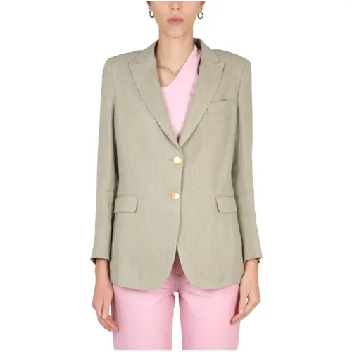 Classic Blazer with Peaked Lapels , female, Sizes: L - Saulina - Modalova