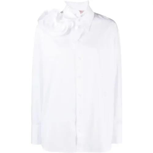 Shirts,Weiße Hemden mit Rosenapplikation - Valentino Garavani - Modalova