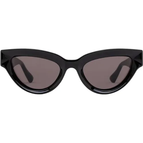 Damen-Sonnenbrille mit Cateye-Rahmen in Schwarz , Damen, Größe: 53 MM - Bottega Veneta - Modalova