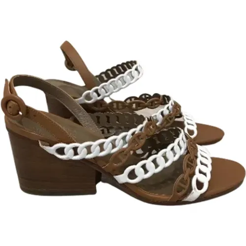 Pre-owned Leather sandals , female, Sizes: 5 1/2 UK - Hermès Vintage - Modalova