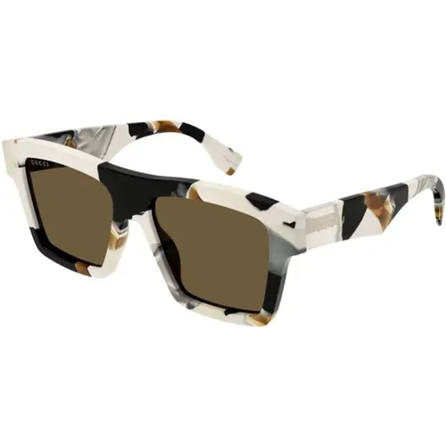 White Brown Sunglasses Gg1623S Model , unisex, Sizes: 55 MM - Gucci - Modalova