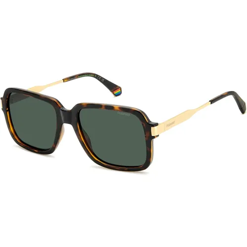 Classic Sunglasses in Dark Havana/Green,Matte / Sunglasses,/Grey Sunglasses - Polaroid - Modalova
