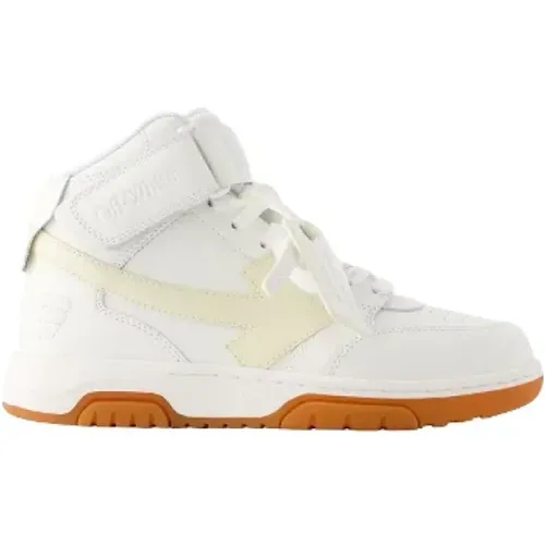 Leder sneakers , Herren, Größe: 40 EU - Off White - Modalova