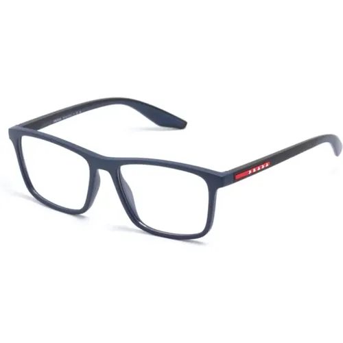 Blaue Linea Rossa Optische Brille , Herren, Größe: 54 MM - Prada - Modalova