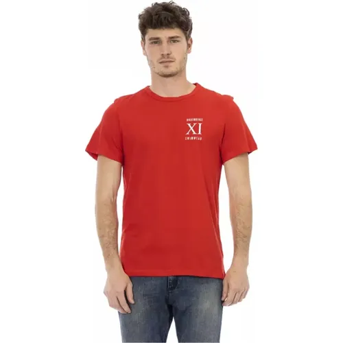 Bomuld T-Shirt , male, Sizes: S, L, M - Bikkembergs - Modalova