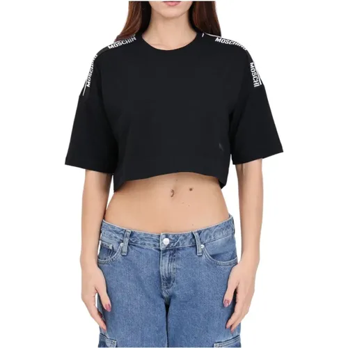 Lässiges Baumwoll-T-Shirt , Damen, Größe: XS - Moschino - Modalova