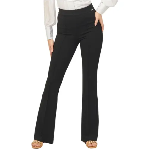 High-Waisted Flare Trousers , female, Sizes: L, XL, S - Guess - Modalova