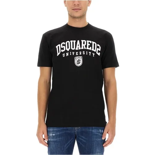 Cool Fit Baumwoll T-Shirt , Herren, Größe: M - Dsquared2 - Modalova