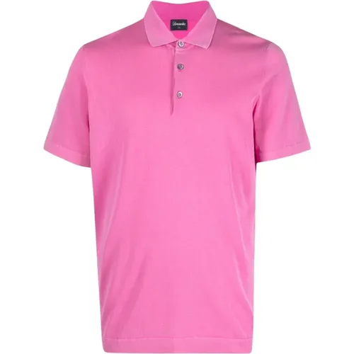Cotton Polo Shirt , male, Sizes: L - Drumohr - Modalova