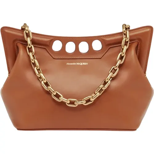 Caramel Peak Small Bag , female, Sizes: ONE SIZE - alexander mcqueen - Modalova