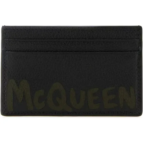 Leather Card Holder , male, Sizes: ONE SIZE - alexander mcqueen - Modalova