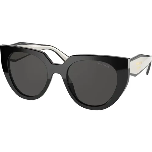 Monochrome Sonnenbrille Schwarz/Dunkelgrau , Damen, Größe: 52 MM - Prada - Modalova