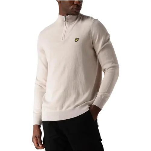 Cotton Merino Quarter Zip Jumper , Herren, Größe: L - Lyle & Scott - Modalova