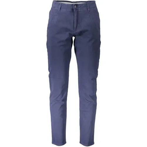 Blaue Herrenhose 5 Taschen Knöpfe Logo - Dockers - Modalova