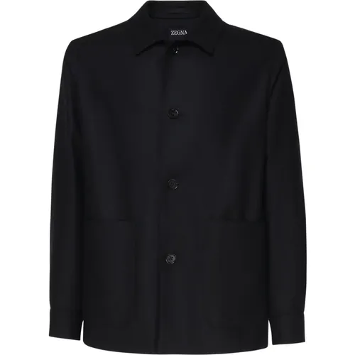 Wool Chore Jacket , male, Sizes: M, XL, 2XL, L - Ermenegildo Zegna - Modalova