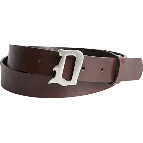 Leather Belt , male, Sizes: 90 CM, 95 CM - Dondup - Modalova