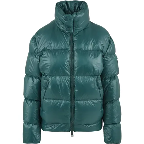 Grüner gesteppter Mantel mit Reißverschlusstaschen , Herren, Größe: M - Afterlabel - Modalova