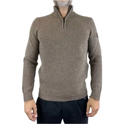 Gerippter Brauner Pullover , Herren, Größe: S - ECOALF - Modalova