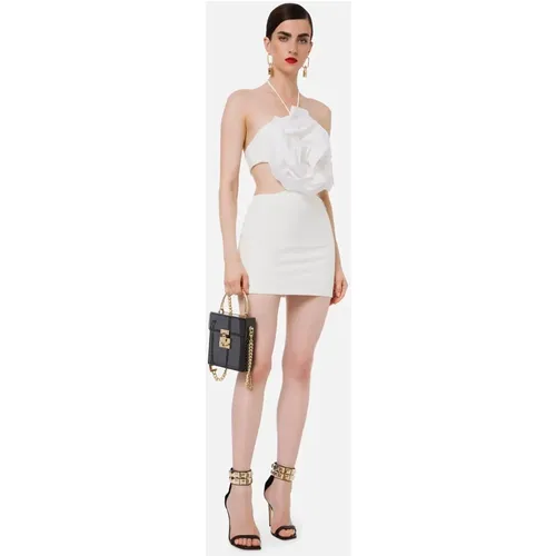 Mini Kleid mit Band Top und Maxi Rose Ab22327E2-360 , Damen, Größe: XS - Elisabetta Franchi - Modalova