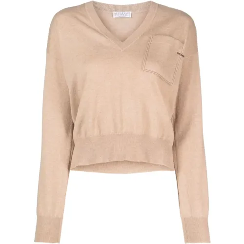 Stylish Knitwear Top , female, Sizes: S - BRUNELLO CUCINELLI - Modalova